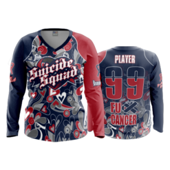 1013 WOMENS V NECK LONGSLEEVE SUICIDE-SQUAD