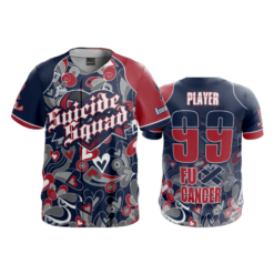 1013 MENS FULL BUTTON DOWN SUICIDE-SQUAD