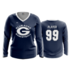 4017 WOMENS V NECK LONGSLEEVE GRANVILLE-BLUE-ACES