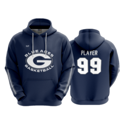 4017 UNISEX FLEECE HOODY GRANVILLE-BLUE-ACES