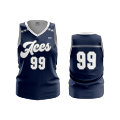 4017 WOMEN'S BASKETBALL TANK 1 PLY GRANVILLE-BLUE-ACES