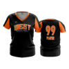 4018 WOMENS V NECK WEST-BBALL