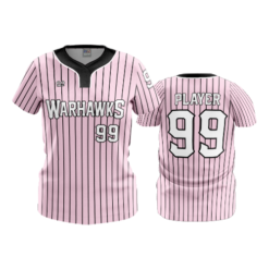 4023 WOMENS NO BUTTON SCOOP NECK WARHAWKS-BLK-PINK