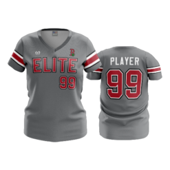 4019 WOMENS V NECK BUCKEYE-ELITE-OSU-1