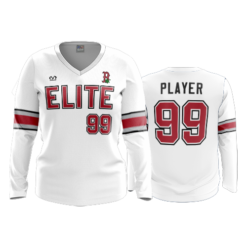 4019 WOMENS V NECK LONGSLEEVE BUCKEYE-ELITE-OSU-2