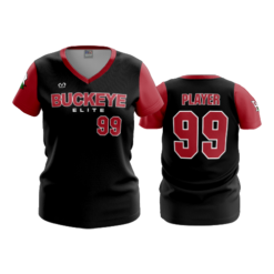 4019 WOMENS V NECK BUCKEYE-ELITE-SOLID-1