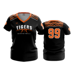 4012 WOMENS V NECK WAVERLY-BBALL