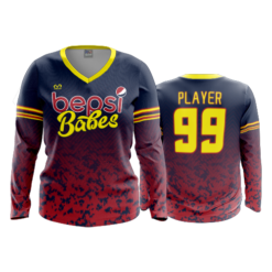 4026 WOMENS V NECK LONGSLEEVE BEPSI-BABES-2
