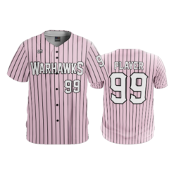 3983 MENS FULL BUTTON DOWN WARHAWKS-BLK-PINK