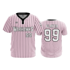 3983 MENS 2 BUTTON SCOOP NECK WARHAWKS-BLK-PINK