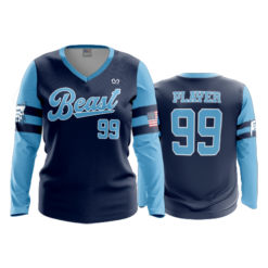 4031 WOMENS V NECK LONGSLEEVE BEAST-1