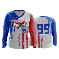 4028 WOMENS V NECK LONGSLEEVE NEXT-LEVEL-1