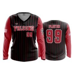 3648 WOMENS V NECK LONGSLEEVE FAIRFIELD-FALCONS-1