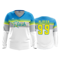 4030 WOMENS V NECK LONGSLEEVE FLASH-2