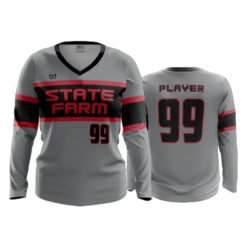 3595 WOMENS V NECK LONGSLEEVE STATE-FARM-1