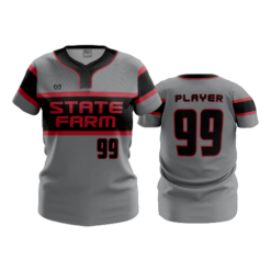 3595 WOMENS NO BUTTON SCOOP NECK STATE-FARM-1