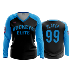 4024 WOMENS V NECK LONGSLEEVE BASEBALL-BUCKEYE-ELITE-BLUE-PINK-1