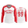 4024 WOMENS V NECK LONGSLEEVE BASEBALL-BUCKEYE-ELITE-BLUE-PINK-2
