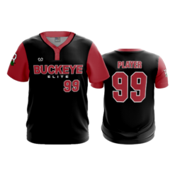 4024 MENS NO BUTTON SCOOP NECK BASEBALL-BUCKEYE-ELITE