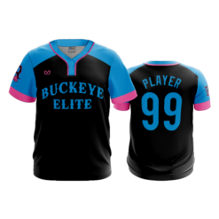 4024 MENS NO BUTTON SCOOP NECK BASEBALL-BUCKEYE-ELITE
