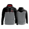 4016 UNISEX QUARTER LONG ZIP GHOST HOODY - RUBBER LOGO