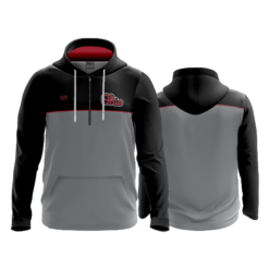 4016 UNISEX QUARTER LONG ZIP GHOST HOODY - RUBBER LOGO