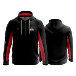 4016 UNISEX QUARTER LONG ZIP GHOST HOODY - RUBBER LOGO