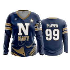 4039 WOMENS V NECK LONGSLEEVE NAVY-1