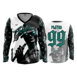 2294 WOMENS V NECK LONGSLEEVE LOS-PISTOLEROS-DE-SANTA