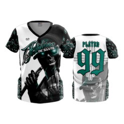 2294 WOMENS V NECK LOS-PISTOLEROS-DE-SANTA