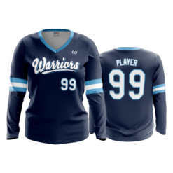 4044 WOMENS V NECK LONGSLEEVE WARRIORS-1