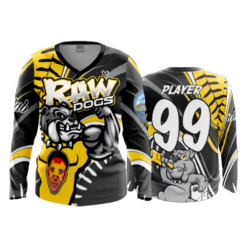 3443 WOMENS V NECK LONGSLEEVE RAW-DOGS-1