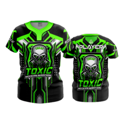4043 WOMENS NO BUTTON SCOOP NECK TOXIC-GAMING-1-FLO INK + $5