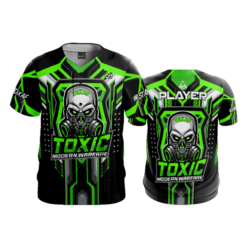 4043 MENS FULL BUTTON DOWN TOXIC-GAMING-1-FLO INK + $5