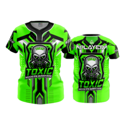 4043 WOMENS NO BUTTON SCOOP NECK TOXIC-GAMING-2-FLO INK + $5