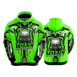 4043 UNISEX FLEECE HOODY TOXIC-GAMING-2-FLO INK + $5