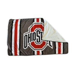 4035 OSU LOGO TRI-STRIPE SHERPA BLANKET