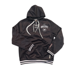4035 UNISEX OSU BLACK LACE UP HOODY