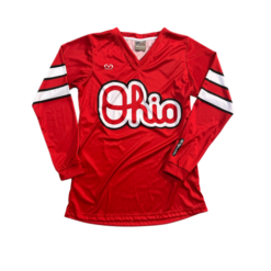 4035 WOMEN'S RED V NECK LONGSLEEVE