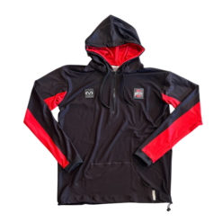 4035 MEN'S CUT 1/4 ZIP BLACK GHOST HOODY