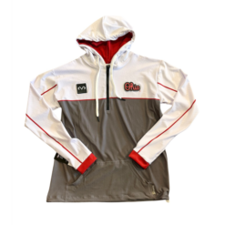 4035 MEN'S CUT 1/4 ZIP WHITE TOP GHOST HOODY
