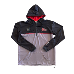 4035 MEN'S CUT 1/4 ZIP BLACK TOP GHOST HOODY