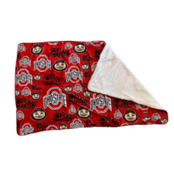 4035 OSU LOGO REPEAT SHERPA BLANKET