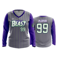 3664 WOMENS V NECK LONGSLEEVE DIAMOND-BEAST-1