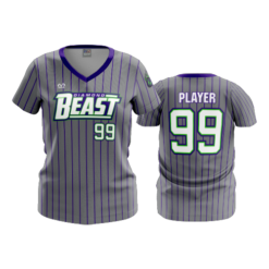 3664 WOMENS V NECK DIAMOND-BEAST-1