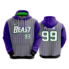 3664 UNISEX FLEECE HOODY DIAMOND-BEAST-1