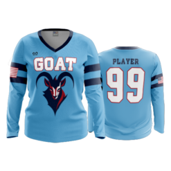 4070 WOMENS V NECK LONGSLEEVE GOAT-1