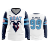 4070 WOMENS V NECK LONGSLEEVE GOAT-2