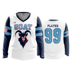 4070 WOMENS V NECK LONGSLEEVE GOAT-2