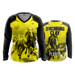 4055 WOMENS V NECK LONGSLEEVE LYNCHBURG-CLAY